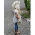 thumbnail image 5 of Gorro infantil estilo unicornio, bufanda de lana, capa de una pieza, chal, gorro con borlas, 5 of 5