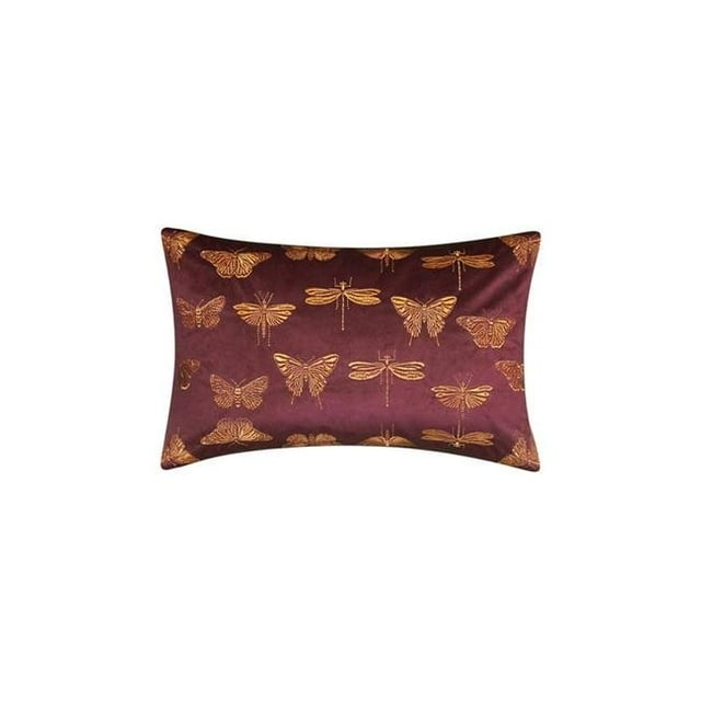 Oreiller Décoratif Papillon&44; Violet Aubergine