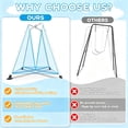 thumbnail image 5 of X-Shaped Hammock Chair Stand with Swing Chair, Hanging Tree Tent with Swing Stand for Indoor Outdoor, 330lbs Weight Capacity, Pink, 5 of 8