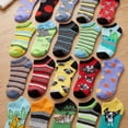 thumbnail image 2 of Tipi Toe Women's 20 Pairs Colorful Patterned Fashion Novelty Animal Characters Cartoon Cat Dog Monkey Designer Low Cut/No Show Socks NS197-AB, 2 of 5