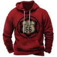 thumbnail image 5 of Sudadera con capucha retro para hombre, nueva sudadera con capucha con estampado 3D de ROUTE 66, sudaderas casuales de gran tamaño para hombre, sudaderas de moda urbana 6XL, 5 of 5