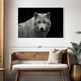 thumbnail image 3 of Elephant Stock Phantom Wolf Wall Art - Horizontal Canvas Wall Art - Living Room Wall Decor - Animal Canvas - Black And Gray Decor - 45" x 30", 3 of 8