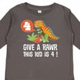 thumbnail image 4 of Inktastic 4th Birthday Party Dinosaur Boys Long Sleeve Toddler T-Shirt, 4 of 5