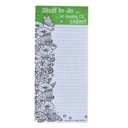 Re-Marks Coloring List Magnetic Notepad - Spring Garden 45 Pages