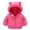 Hot Pink, variant on Durtebeua Padded Quilted Hooded Coat for Boys Girls Toddler Girls Cartoon Zip Jacket 12-18 Months