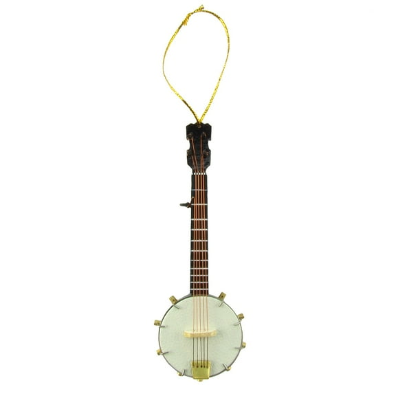 Miniature Banjo Musical Instrument Realistic Christmas Tree Ornament/Gift Topper