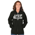 thumbnail image 4 of Funny Graduation Later Educator Unisex Fleece Graphic Zip Up Hoodie Brisco Brands 2X, 4 of 5