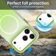 thumbnail image 6 of Allytechgroup Protective Case Cover for Apple iPhone 15 Pro Max, Magnetic Back Cover Anti-Scratch Shock-Absorbent Anti-Fingerprint Support Wireless Charging Lightweight Non-Slip Bumper, Green, 6 of 7