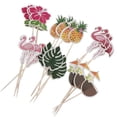 thumbnail image 1 of 2x de 24 púas Topper Tapones de fijación Palillos hawaiano Colco Adornos para cupcakes hawaianos, 1 of 8
