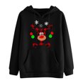 thumbnail image 4 of Chandails à Capuchon de Noël pour Femmes en Liquidation, Chandail à Capuche Décontracté Imprimé à Manches Longues, Chandail, Blouse, Chandail, 4 of 8