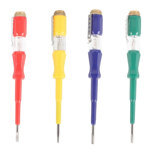 Miangastore 4pcs Electric Tester Pen Live Wire Tester Electrical Tester Pen Screwdriver Supply