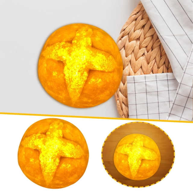 Boreal Craft Veilleuse Pain avec Matériaux Chauds Éclairage Doux Applications Polyvalentes à Travers Plusieurs Réglages et une Option Idéale Ensemble de Salle de Bain pour Bébé Projecteur Veilleuse Haut-Parleur Dent