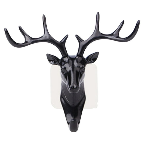 Zootealy Adhesive Hook Deer Elk Head Shape Towel Hanger No Punching Hanging Hook Wall Mount Heavy Duty Hook Keys Sticky Holder Stick on Wall Door Cabinet Bathroom Kitchen Bedroom