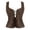 Brown, variant on Women‘s Adjustable Strap Corset Bodice - 3 Side Lacing Court Style Waist Trainer
