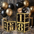 thumbnail image 5 of Cheinxy 18th Birthday Decorations Boxes With Birthday Banner for Men or Boy- 4PCS Black Gold Time To Adult 18th Birthday Balloons Boxes,18 Year Old Party Supplies for Men Boy, 5 of 8