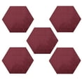 thumbnail image 1 of Furnish My Place Modern Plush Solid Cranberry Color Rug - Pets and Kids Friendly Rug, Indoor/Outdoor Mat, Area Rugs Great for Kids, Pets, Event, Living Room, Made in USA, 3' Hexagon - Set of 5, 1 of 10