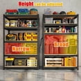 thumbnail image 4 of TrumanPick Storage Shelves Heavy Duty Garage Shelving Unit 1400LBS Metal Utility Adjustable Shelf Rack for Basement Pantry Warehouse 32"W x 16"D x 63"H,Black, 4 of 10