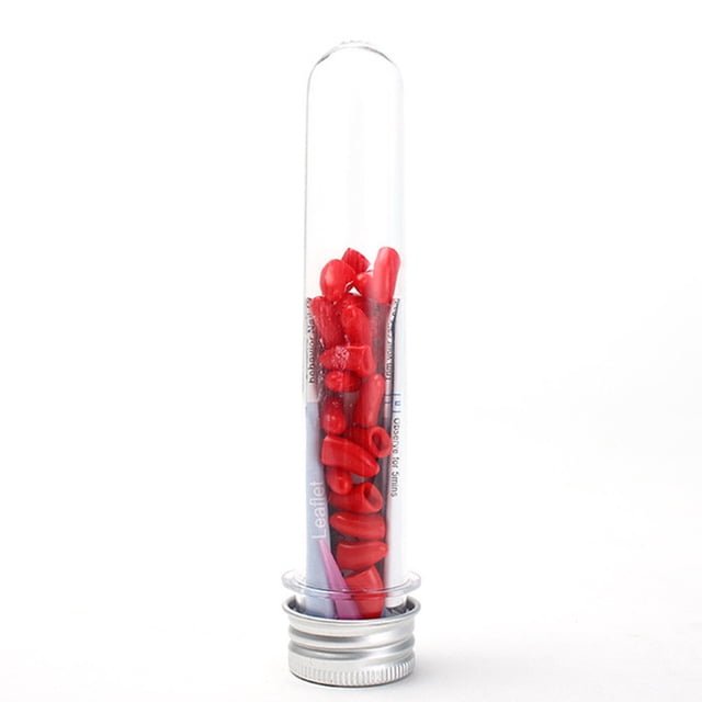 FUEENIRVA 25Pack Transparent Plastic Test Tubes For Researchers And Families 40ml Capacity 13.9x0.9x1in
