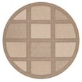 thumbnail image 2 of Contemporary Home Living 7.5' Patterned Round Area Throw Rug - Khaki Brown and Beige, 2 of 2
