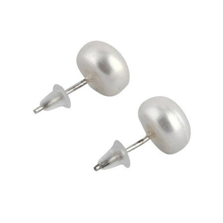 Pearl Vintage Pierced Earrings - Woman Imitate Pearl Earrings Pierced Ear Stud Nail Cuff Beige Pair