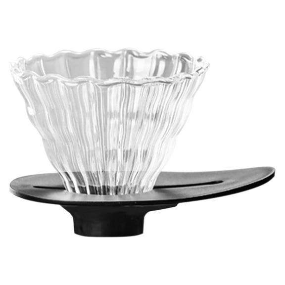 UPOUART Cone Filter Stand Glass Coffee Funnel for Coffee Lovers Home Use 1Pack