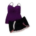 thumbnail image 2 of Profile Womens Starlet Ruffle 2 Piece Tankini, Purple, 12, 2 of 2