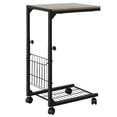 thumbnail image 2 of C Shaped End Table, Sofa Side Table with Storage C Couch Table Height Adjustable, 2 of 8