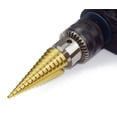 thumbnail image 4 of 3 PC HSS Titanium Step Drill Bit Set Cobalt Multiple Hole Step Drill Bit Set + Aluminum Case or Sheet Metal   Multiple Hole Stepped Up Bits for DIY Lovers, 4 of 9