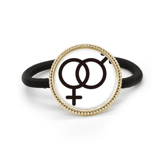 Gender Difference Equality Between Men Women Rainbow Silver Metal Hair Tie And Rubber Band Headdress