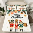 thumbnail image 2 of Manfei Xmas Nutcracker Bed Sheets 4 Pieces for Kids, Merry Christmas King Sheets, Gold Stars Sheet Set, Microfiber Bedroom Decor, 2 of 7