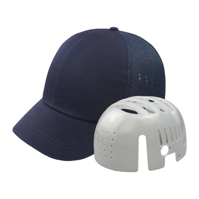 Gorra de béisbol con protección cómoda para la cabeza, ideal para talleres, fábricas y lugares de trabajo. Azul oscuro