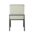 thumbnail image 5 of Weston Home Bedford Black Finish Metal Ivory Fabric Dining Chair, Set of 2, 5 of 6