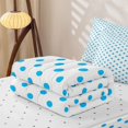 thumbnail image 5 of Erosebridal Blue Polka Dot Zipper Twin Comforter Sets with Fitted Sheet and 2 Pillowcases,Cream Circle Light Fresh Minimalist Print Zipper Bedding Set For Girls,Reversible,4pcs, 5 of 7