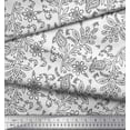 thumbnail image 2 of Soimoi Cotton Cambric Fabric Leaves & Floral Block Printed Fabric 1 Yard 56 Inch Wide, 2 of 3