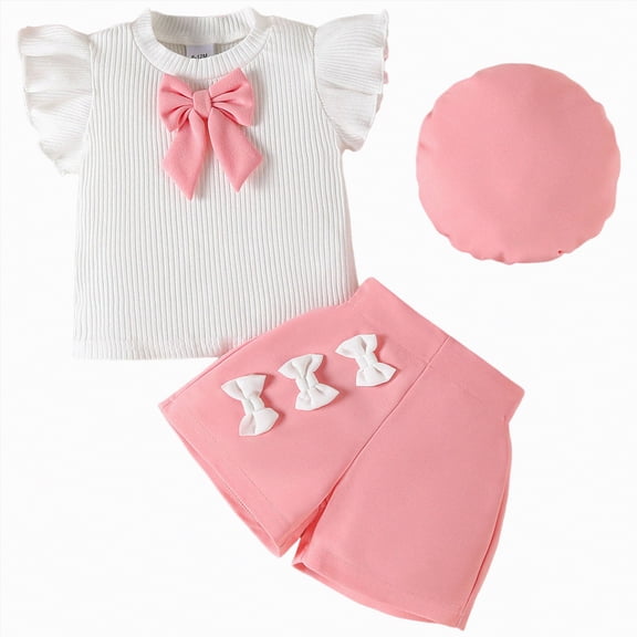 UAYOTSE Baby Girl Clothes Newborn Tops Ruffle Sleeve Short Jeans Skirt Infant Outfits Set,Sizes 2-3 Years