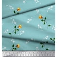 thumbnail image 3 of Soimoi Poly Georgette Fabric Leaves & Rose Flower Decor Fabric Printed Yard 42 Inch Wide, 3 of 3