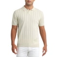 thumbnail image 1 of CAMISA POLO DE HOMBRE INSPIRE CHIC Textura de Punto Cuello de Punta Manga Corta Tallas XL Caqui, 1 of 6