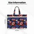 thumbnail image 3 of Honeii American With Lips Print Canvas Tote Bag with Compartments Laptop Tote Bag Large Tote Bag, 3 of 8