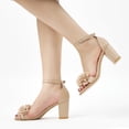thumbnail image 7 of Ecetana Womens High Heel Sandals Open Toe Ankle Strap Chunky Heel Dress Shoes for Wedding Party, 7 of 7