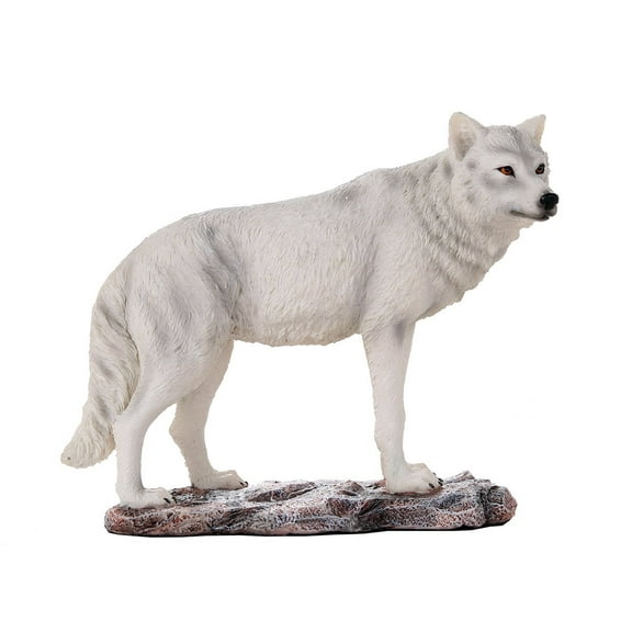Ebros Majestic Lone White Wolf Collectible Figurine Statue Home Decor Gift