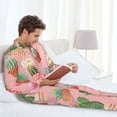 thumbnail image 4 of Mens Pajamas Set, colorful Cactus potted plant Button Down Long Sleeve Loungewear Sleepwear Pjs sets for Men, 4 of 5