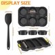 thumbnail image 5 of Silicone French Bread Pan and Hamburger Bun Pan Set Nonstick 4 Wave Baking Tray 6Cup Hamburger Bun Mold Bread Pans, 5 of 5