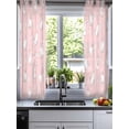 thumbnail image 2 of Easter Bunny Sheer Curtains 45 Inch Length 2 Panels Set for Living Room/Bedroom, Cartoon Carrots Cute Rabbits Sketch Pink Kitchen Curtains Grommet Semi-Sheer Curtains Window Treatments 42"x45"x2, 2 of 7