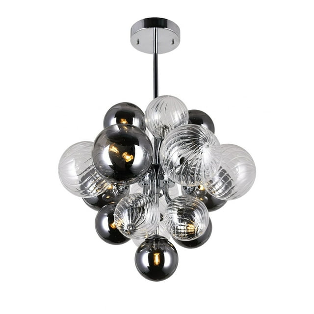 Lustre 8 Lumières avec Finition Chromée