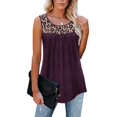 thumbnail image 1 of Nouveau Gilet Décontracté Sans Manches à Imprimé Léopard pour Femmes, Col Rond, Ample, pour la Plage, Blusas à Bretelles, 1 of 2