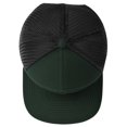 thumbnail image 4 of Toptie 7 Panel Trucker Cap Adjustable Snapback Flat Bill Mesh Back Hip Hop Hat-Army Green, 4 of 7