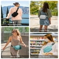 thumbnail image 6 of WATERFLY Unisex 2L Walking Hiking Travel Running Nylon Fanny Pack Waist Bag,White, 6 of 7