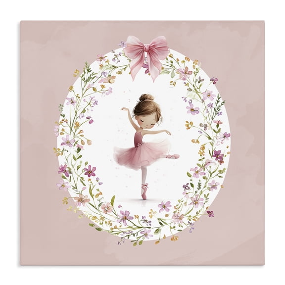Stupell Industries Ballet Dancing Princess Canvas Wall Art, design by Christine Simpson Art