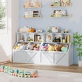 thumbnail image 3 of 517|organize in style: antique blanca toy almacenamiento organizer & niños estante - perfect playroom, dormitorio, nursery, classroom, o kindergarten - niños pequeños-friendly design, 3 of 7