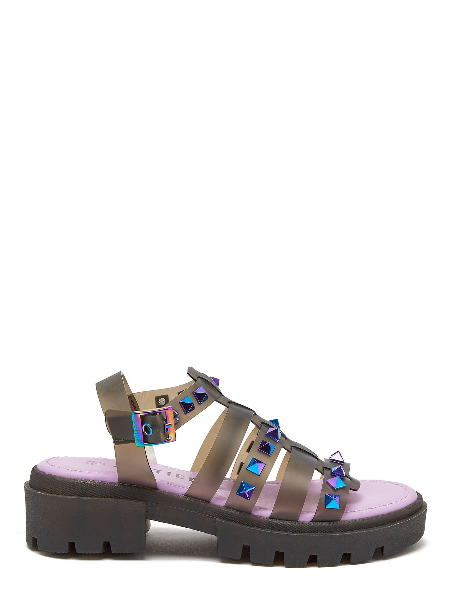 Justice Girls Studded Jelly Fisherman Sandals, Sizes 13-5